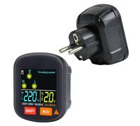 Testeur-détecteur de prise numérique portable Testeur tension RCD avec affichage couleur Outil vérification polarité et phase terre