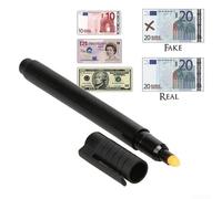 Testeur Devise pour papier Marqueur Vérification Argent Testeur | pour encre réactive, jaune vrai billet, brun faux, détection rapide, usage simple