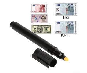 Testeur Devise pour papier Marqueur Vérification Argent Testeur | pour encre réactive, jaune vrai billet, brun faux, détection rapide, usage simple