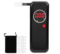 Testeur D'haleine Numérique Écran LCD Alcootest Ivre Conduite Analyseur Outil de Test W/Souffler Tube Alcootest Numérique (BLACK)