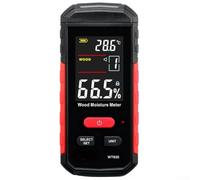 Testeur d'humidité du bois avancé avec fonction de température, prise en charge de 8 types de bois, plage de détection de 0,5 % à 69 %, mise hors tension automatique, écran LCD transparent pour la