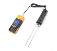 Testeur d'humidité du bois LCD 4 plages de réglage précis | Technologie de capteur à broches, plage de mesure de 2 à 70 %, écran LCD, pour bois et matériaux de construction, compact