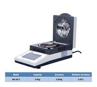 Testeur d'humidité portable 110g 1mg 5mg 10mg 0.001g 0.005g 0.01g Halogène 180 °C 50g Chauffage rapide Écran tactile Analyseur d'humidité précis(MA-50-5)