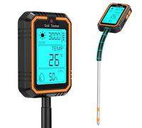 Testeur d'humidité pour Plantes 4 en 1 avec PH/Température/Humidité/Lumièr, Numérique Testeur PH Sol avec Deux sondes pour Jardinage/Ferme/Pelouse/Plantes d'intérieur et d'extérieur, Charge USB-C