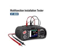 Testeur D'installation Multifonction DT-6650 Avec Résistance D'isolement, Résistance De Terre, Impédance De Boucle, Tension, DDR, PFG PSC(DT-6650 Black)