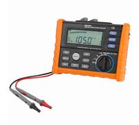 Testeur d'isolation numérique 2500V pour électriciens, portable | Mesure 0,01 MΩ à 100 GΩ, affichage rétroactif, multimètre AC/DC, calcul PI DAR, sac inclus