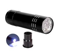 Testeur d'oeuf LED COLD Light Candler lampe pour incubateur d'oeufs Poulet Duck Oew Bird | Batterie en plastique métallique (Noir)