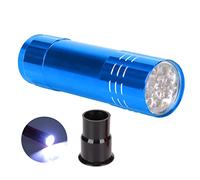 Testeur d'oeuf LED COLD Light Candler lampe pour incubateur d'oeufs Poulet Duck Oew Bird | Batterie en plastique métallique (Bleu)