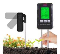 Testeur Humidité Plante, 6 en 1 Hygrometre Plante avec Fertilité du Sol/Humidité/pH/Température/Lumière Solaire/Humidité Ambiante, Humidimètre du Sol pour Jardinage, Agriculture et Plantes d'Extérieur