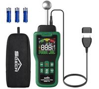 Testeur Humidité, SQECH Humidimetre avec Thermomètre, Alarme, Détecteur Humidité Multifonction avec écran LCD Couleur, Capteur à Sonde pour Mur, Bois, Béton