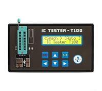Testeur IC TESTER-T100 pour puces logiques, transistors et diodes avec plus de 1300 modèles de données de puce, identification automatique de tension et fonction d'économie d'énergie (unité principale
