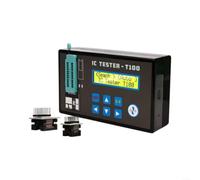 Testeur IC TESTER-T100 pour puces logiques, transistors et diodes - Série 74HC/74LS/CD4000, plus de 1300 modèles, détection automatique, fonction d'économie d'énergie, boîtier ABS (unité principale +