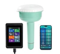 Testeur intelligent de qualité d’eau 8 en 1 WiFi, contrôle pH, ORP, chlore, salinité, TDS, CE, densité et température, suivi à distance via appli Tuya pour piscines, spas, jacuzzis, aquariums et bacs.
