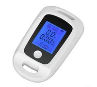 Testeur numérique avec écran LCD et système de trois couleurs, porte-clés éthylotest portable avec charge de type C pour une détection précise à la maison ou à une fête, noir (blanc)