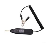 Testeur numérique avec écran LCD pour l'analyse de circuit automobile et la vérification de tension sur voitures, motos et équipements de terrassement (noir)