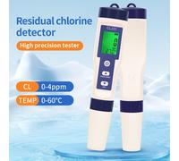 Testeur numérique de chlore résiduel,testeur multifonction de qualité de l'eau CL2 TEMP pH H2 ORP,stylo de test d'eau de piscine - Type 2 in 1