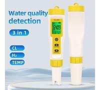 Testeur numérique de chlore résiduel,testeur multifonction de qualité de l'eau CL2 TEMP pH H2 ORP,stylo de test d'eau de piscine - Type 3 in 1