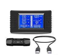 Testeur numérique pour DC 8 120 V avec écran LCD multi-paramètres et interface USB pour plus de confort d'utilisation (50 A-0,5 m)