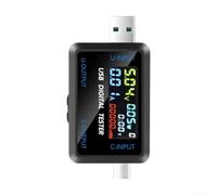 Testeur numérique pour mesure de la capacité de courant de tension, détection de protocole de charge rapide, plage de 4,5 V-36 V, prise en charge du courant 0-8 A, compatible (USB + type C)