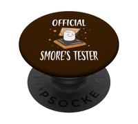 Testeur Officiel S'mores pour Les Amateurs de Smores drôles PopSockets PopGrip Adhésif