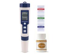 Testeur ph 5 en 1 testeur eau piscine electronique ph/tds/ec/salinité/tempmètre avec atc - Roame - Solution d'étalonnage EC offerte
