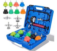Testeur Système Refroidissement, 15 PC Testeur Joint Culasse Outil Automobile 4 Adaptateurs Métalliques 8 Bouchons Test Pompe Liquide Refroidissement Détecteur Fuites Compatible Avec Plupart Véhicules