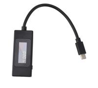 Testeur USB C Écran couleur LCD Type C Tension Courant Testeur Entrée Sortie Test bidirectionnel Multimètre USB pour les dispositifs de charge Matériel ABS (Noir)