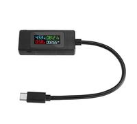 Testeur USB C, Multimètre Numérique Type C Tension Courant Capacité | Boîtier ABS Conception Compacte Détection Protocole Charge Rapide QC2.0 QC3.0 QC4.0 Super VOOC Compatible Extinction
