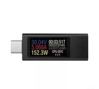 Testeur USB pour mesurer la tension, le courant, la puissance et le temps avec capacité bidirectionnelle 30 V 12 A et prise en charge de plusieurs protocoles de charge rapide