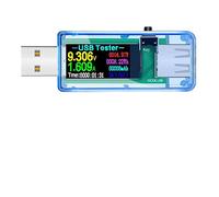 Testeur USB USB Tester 13 en 1 Dc Voltmètre numérique AMPERIMETRO Volt Volt Mètre Volt Detector Démocter Power Bank Chargeur Indicateur de chargeur(1XBlue U96)