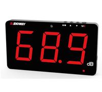 TestHelper SW-525A Testeur de niveau sonore 30-130 dB Grand écran LCD à suspendre au mur Mesure du bruit avec alarme (sonomètre)