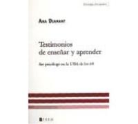 Testimonios De Enseñar Y Aprender - Diamant, Ana Diamant, Ana (Auteur)