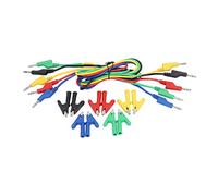 Testleitungen-Set mit Bananenstecker und Krokodilklemme, 4-mm-Elektroprüfleitungssatz, kompletter Schaltungsprüfer mit 5 Leitungen und 10 Klemmen für Multimeter, universeller