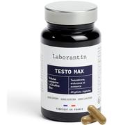 Testo Max - Booster de Testostérone Naturel | Tribulus 40% Saponines, L-Arginine & Maca | Zinc & Vitamine D3 | 60 Gélules Vegan | Fabriqué en France | Laborantin