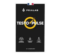 Testo Pulse | Booster Testostérone Naturel | Tribulus, Maca, Ginseng, Fenugrec et Zinc | Performance Masculine | Libido, Virilité & Musculation | Énergisant Puissant | 90 Comprimés Vegan | Prialab