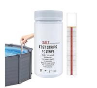 Tests D’Eau Salée Pour Piscine Et Spa - 10 Bandes De Test De Sel, Bandelette Papier Détection Teneur En Chlorure Sodium | Rapide, Précise, Pour Bain À Remous, Spa, Piscine, Testeur Chlore Eau