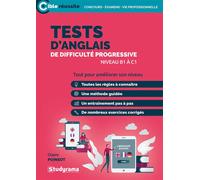 Tests d'anglais de difficulté progressive Niveaux B1-B2 - Claire Poinsot - Studyrama Eds - broché - Méthode de langue