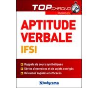 Tests d'aptitude verbale IFSI - Céline Wistuba - Studyrama Eds - broché - Scolaire / Universitaire
