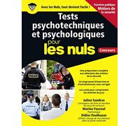Tests psychotechniques et psychologiques pour les Nuls Concours Métiers de la sécurité grand format