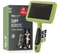 TESTURTEIL TRÈS GUT 05/24 ReaVET Brosse pour chien, chat, poils longs, chiens et chats, grandes races, élimine en douceur les sous-poils, les nœuds et les nœuds, brosse pour animaux de compagnie