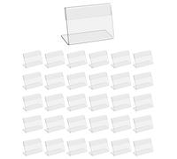 testyu 30 Pièces Porte-étiquette Transparent, 6 x 4 cm Mini Affichage du Signe Porte-cartes, Acrylique Signe Nom Porte Cartes pour Bureau Magasin Supermarché Restaurants Bannière