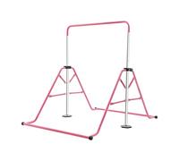 TESUGN Barre de gymnastique - 100 kg - Barre de gymnastique pour enfants - Réglable en hauteur - Barre d'entraînement horizontale - Barre d'entraînement horizontale - Rose