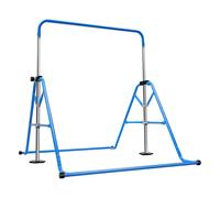 TESUGN Barre de gymnastique pour enfants - Barre de gymnastique pour enfants - Réglable en hauteur - 5 hauteurs réglables - Pour 3 à 8 enfants et filles - Appareil d'entraînement jusqu'à 100 kg - Bleu