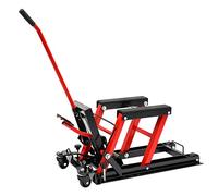 TESUGN Cric de moto - 680 kg - Pour moto, élévateur hydraulique, support de montage pliable, plateforme pour ATV et Quad, support de montage pour moto (Rouge)