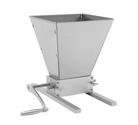 TESUGN Moulin à céréales, manuel, 4 l, en acier inoxydable, avec 2 roulettes, réglables, pour malt, nourriture, maïs, céréales, brassage domestique, avec poignée à manivelle, hachoir électrique pour