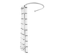 TESUGN Tringle à rideau de douche, en acier inoxydable, courbée réglable, support de rideau de douche flexible, idéal pour salle de bain