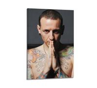 TESUXYEHH Poster de Chester Bennington sur toile avec auteur-compositeur américain, poster décoratif sur toile, affiches murales et image d'art moderne pour chambre à coucher (20 x 30 cm)