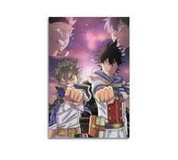 TESUXYEHH Poster décoratif sur toile Asta Black Clover - Impression d'art moderne pour chambre à coucher - 20 x 30 cm