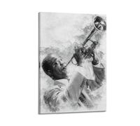TESUXYEHH Poster décoratif sur toile Trompettiste Louis Armstrong - Impression d'art moderne pour chambre à coucher - 20 x 30 cm