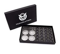 Tesvolution® Cache moyeu de Roue pour Tesla Model 3 2017-2022 - Kit d'écrous de Roue Aero avec Cache pour moyeu, Cache-moyeux, Cache-moyeux